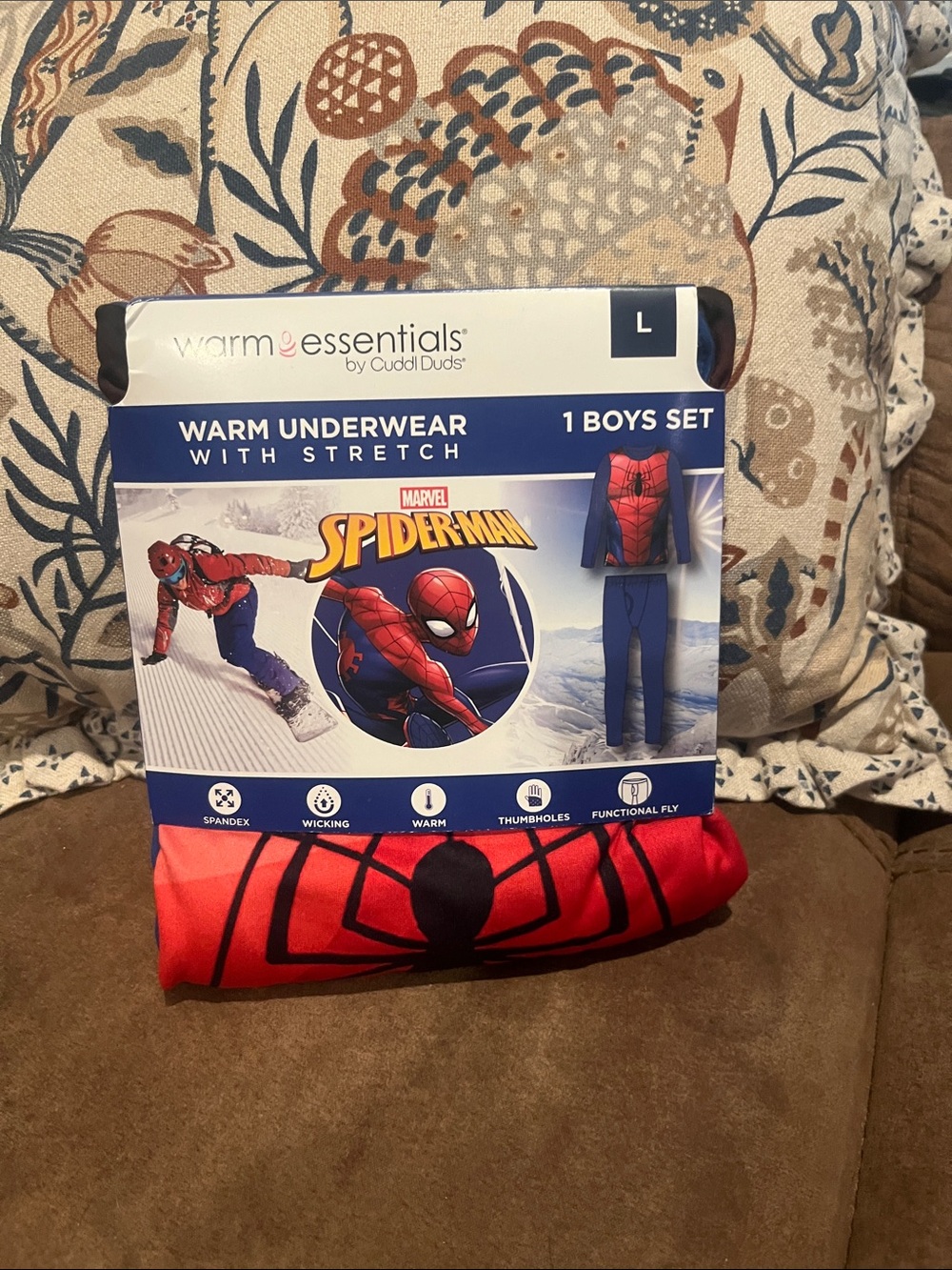 Warm Essentials Marvel Spider-Man Kids Matching Set in Red